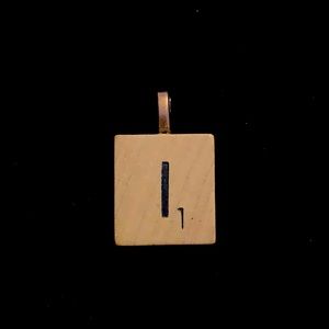 Scrabble Tile “I” Pendant
